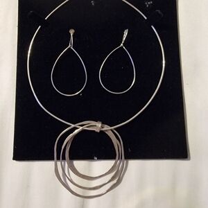 Silpada sterling silver Omega snake necklace, pendant,  and earrings set.
